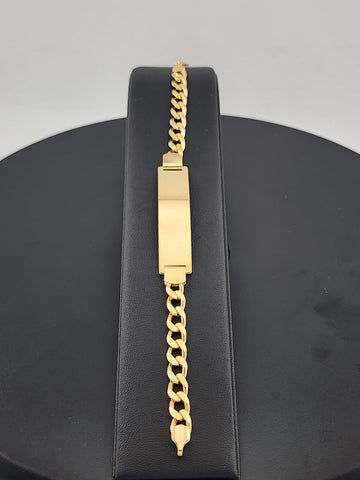 Unisex 18K Gold Filled Brazilian ID Bracelet – Classic & Timeless