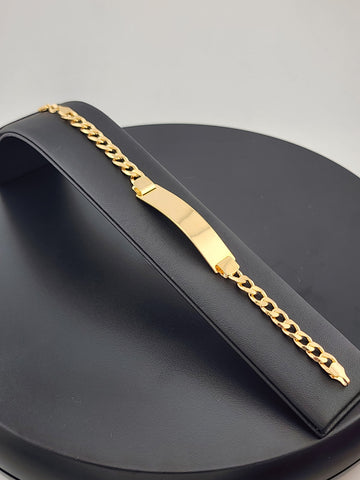Unisex 18K Gold Filled Brazilian ID Bracelet – Classic & Timeless