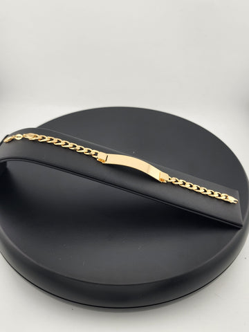 Unisex 18K Gold Filled Brazilian ID Bracelet – Classic & Timeless