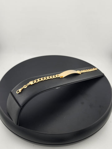 Unisex 18K Gold Filled Brazilian ID Bracelet – Classic & Timeless