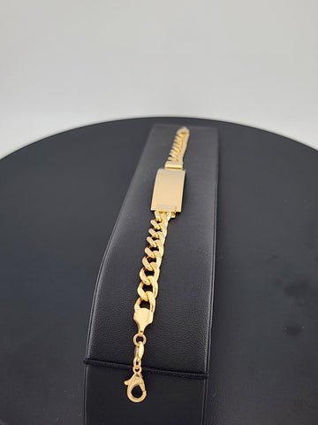 Unisex 18K Gold Filled Brazilian ID Bracelet – Classic & Timeless