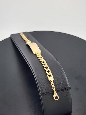 Unisex 18K Gold Filled Brazilian ID Bracelet – Classic & Timeless