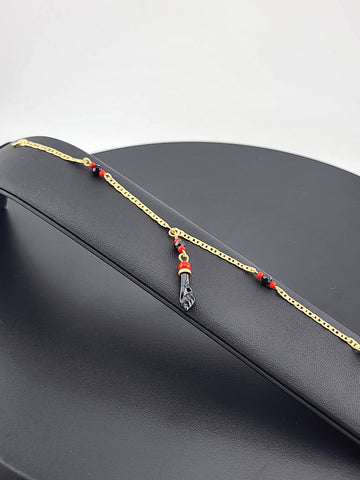 Brand New Brazilian 18K Gold Filled Azabache Bracelet – Protective Charm Jewelry