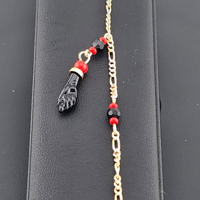 Brand New Brazilian 18K Gold Filled Azabache Bracelet – Protective Charm Jewelry