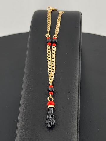 Brand New Brazilian 18K Gold Filled Azabache Bracelet – Protective Charm Jewelry