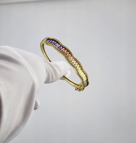 Colorburst Bangle in 925 Sterling Silver
