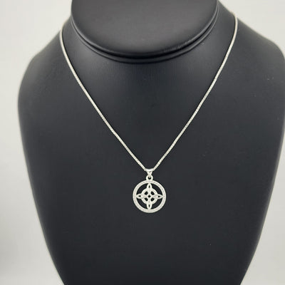 New Sterling Silver 925 Witch’s Knot Necklace – Wiccan Pagan Protection Amulet