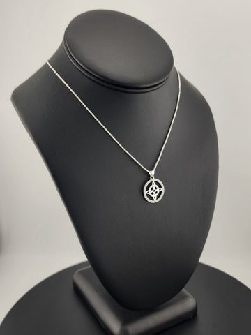 New Sterling Silver 925 Witch’s Knot Necklace – Wiccan Pagan Protection Amulet