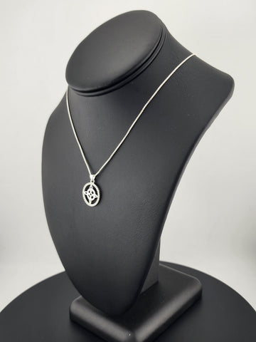 New Sterling Silver 925 Witch’s Knot Necklace – Wiccan Pagan Protection Amulet