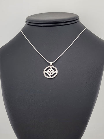 New Sterling Silver 925 Witch’s Knot Necklace – Wiccan Pagan Protection Amulet