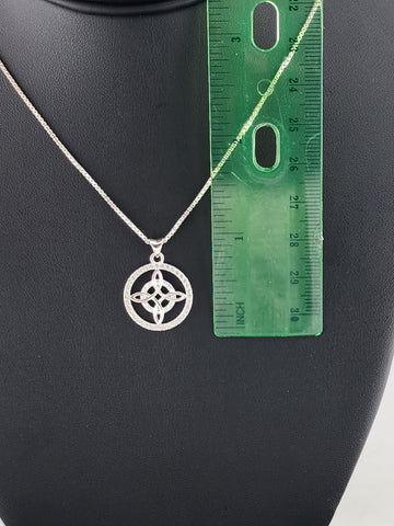New Sterling Silver 925 Witch’s Knot Necklace – Wiccan Pagan Protection Amulet
