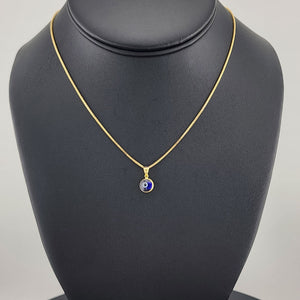 Sterling Silver 925 Evil Eye Pendant – Blue Charm Necklace for Protection