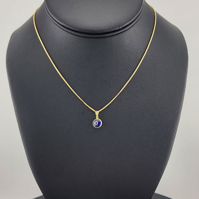 Sterling Silver 925 Evil Eye Pendant – Blue Charm Necklace for Protection