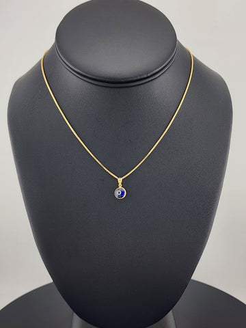 Sterling Silver 925 Evil Eye Pendant – Blue Charm Necklace for Protection