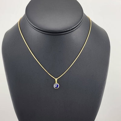 Sterling Silver 925 Evil Eye Pendant – Blue Charm Necklace for Protection