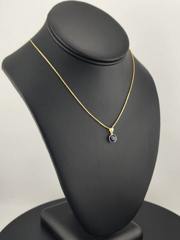 Sterling Silver 925 Evil Eye Pendant – Blue Charm Necklace for Protection