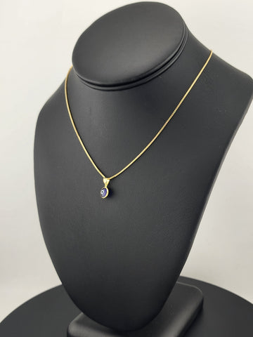 Sterling Silver 925 Evil Eye Pendant – Blue Charm Necklace for Protection