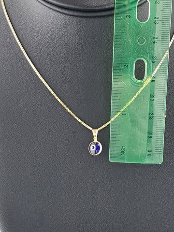 Sterling Silver 925 Evil Eye Pendant – Blue Charm Necklace for Protection