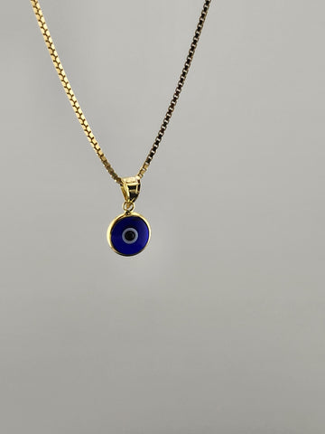 Sterling Silver 925 Evil Eye Pendant – Blue Charm Necklace for Protection