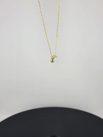 New Sterling Silver 925 Necklace – Blue Rectangle Gemstone Pendant