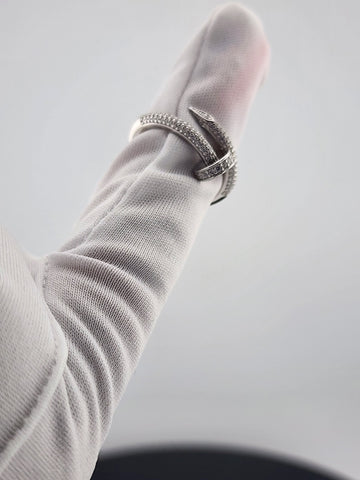 Silver Nail Ring 925 – Edgy Chic Statement Jewelry