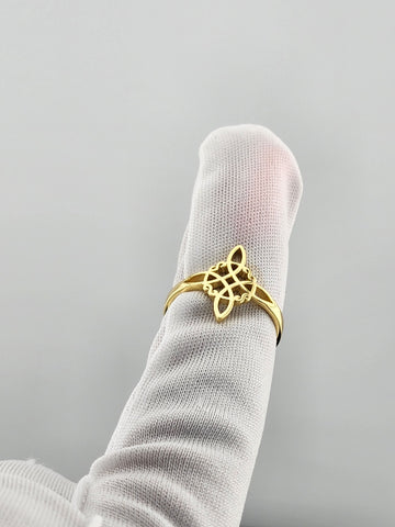 Witch's Knot Protection Ring – 925 Sterling Silver Wiccan Symbol Jewelry