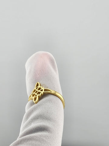 Witch's Knot Protection Ring – 925 Sterling Silver Wiccan Symbol Jewelry
