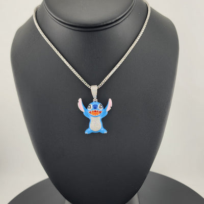 Sterling Silver 925 Stitch Pendant Necklace – Adorable & Playful Design