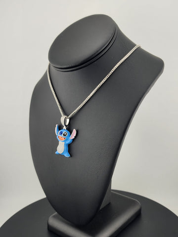 Sterling Silver 925 Stitch Pendant Necklace – Adorable & Playful Design