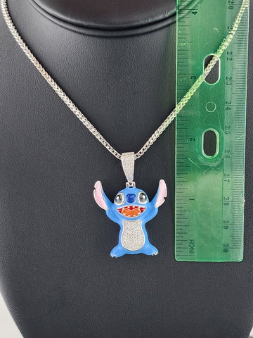 Sterling Silver 925 Stitch Pendant Necklace – Adorable & Playful Design