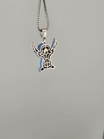 Sterling Silver 925 Stitch Pendant Necklace – Adorable & Playful Design
