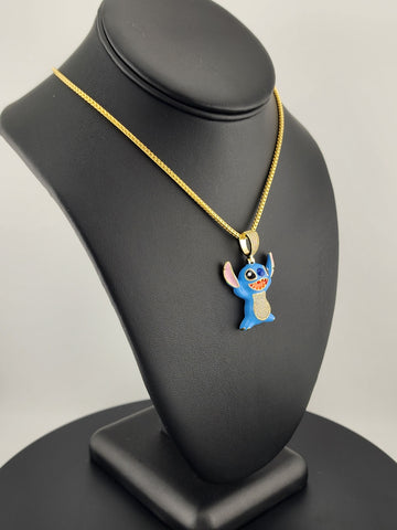 Sterling Silver 925 Stitch Pendant Necklace – Adorable & Playful Design