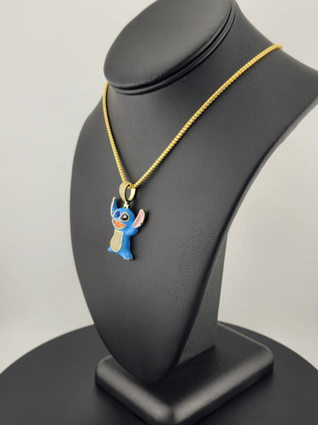 Sterling Silver 925 Stitch Pendant Necklace – Adorable & Playful Design