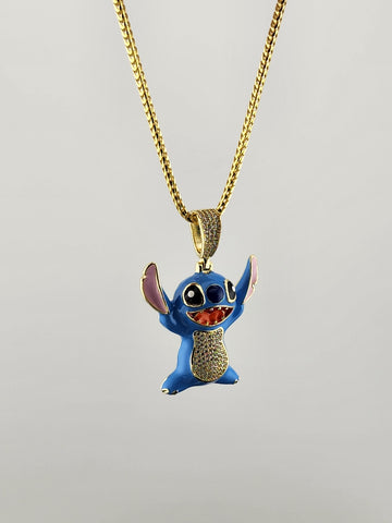Sterling Silver 925 Stitch Pendant Necklace – Adorable & Playful Design