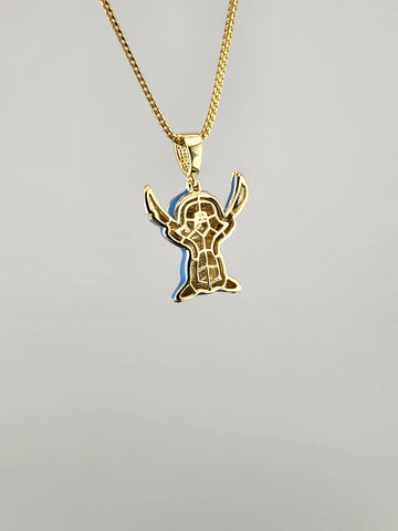 Sterling Silver 925 Stitch Pendant Necklace – Adorable & Playful Design