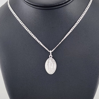 Sterling Silver Virgen de Guadalupe Pendant – Spiritual Gift