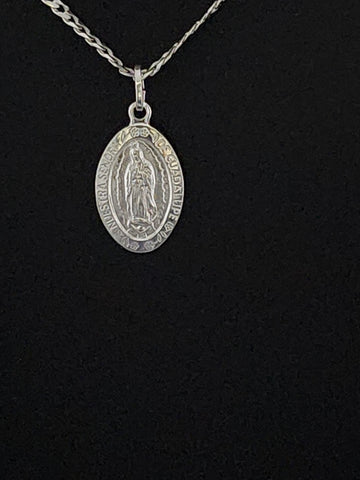Sterling Silver Virgen de Guadalupe Pendant – Spiritual Gift