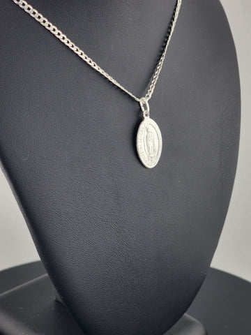 Sterling Silver Virgen de Guadalupe Pendant – Spiritual Gift