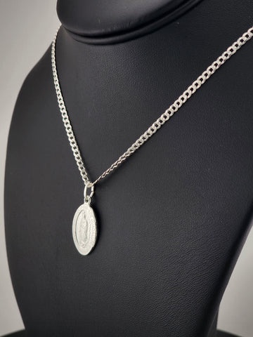 Sterling Silver Virgen de Guadalupe Pendant – Spiritual Gift