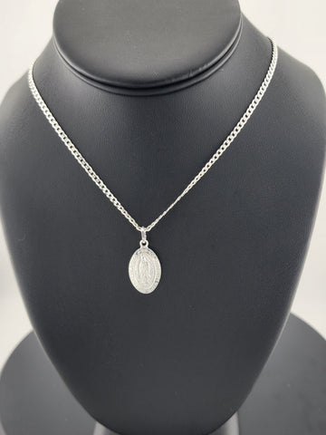 Sterling Silver Virgen de Guadalupe Pendant – Spiritual Gift