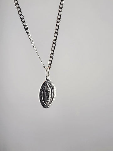 Sterling Silver Virgen de Guadalupe Pendant – Spiritual Gift