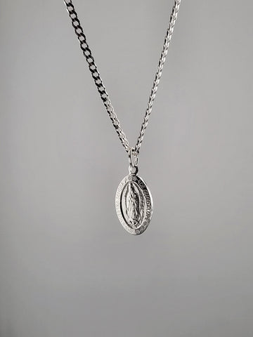 Sterling Silver Virgen de Guadalupe Pendant – Spiritual Gift