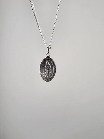 Sterling Silver Virgen de Guadalupe Pendant – Spiritual Gift