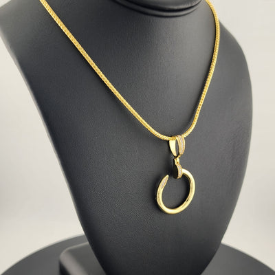 Brand New Sterling Silver 925 Nail Ring Necklace – Modern & Edgy Design