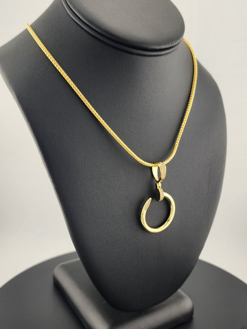 Brand New Sterling Silver 925 Nail Ring Necklace – Modern & Edgy Design