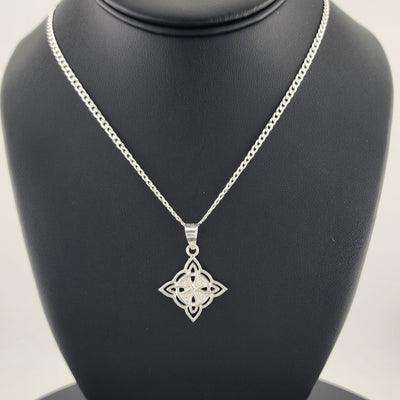 New Sterling Silver 925 Witch’s Knot Necklace – Wiccan Pagan Protection Amulet