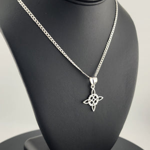 New Sterling Silver 925 Witch’s Knot Necklace – Wiccan Pagan Protection Amulet