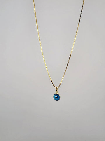 Sterling Silver 925 Evil Eye Pendant – Light Blue Charm Necklace for Protection
