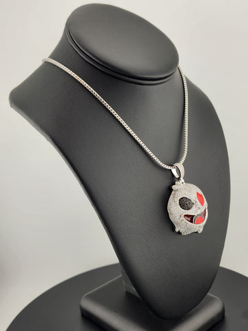 Two-Faced Charm: Half & Half Emoji Necklace in 925 Silver
