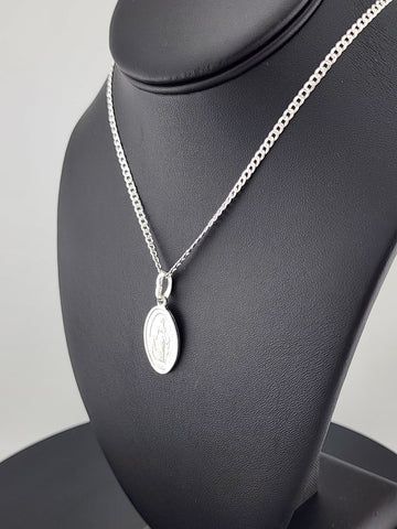 Sterling Silver Virgen de Guadalupe Pendant – Spiritual Gift